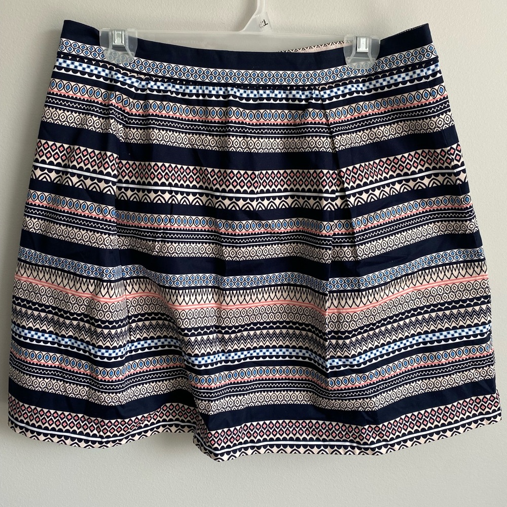 J.Crew Patterned Mini Skirt size 10